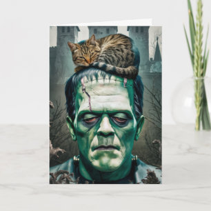 Grappige Frankenstein Kat Slapkaart Kaart