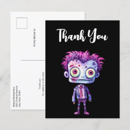 Grappige Frankenstein Monster Halloween Leuk Bedan Briefkaart