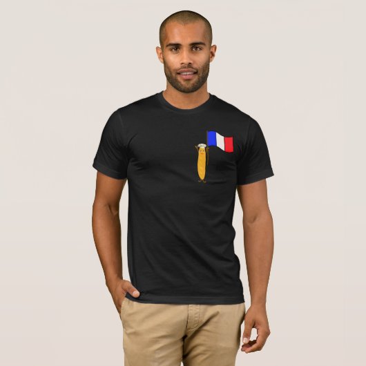 Grappige Franse Baguette T-shirt (Voorkant volledig)