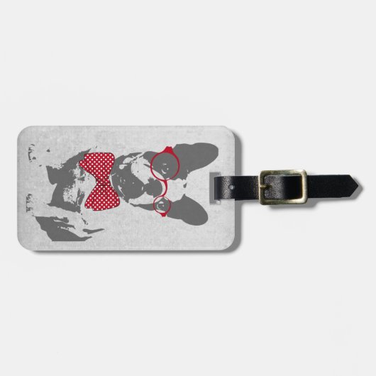  Grappige Franse Bulldog Bagagelabel (Voorkant horizontaal)