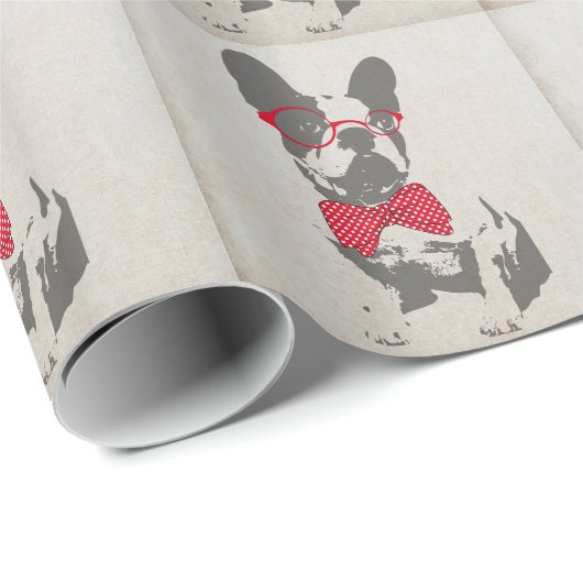 Grappige Franse Bulldog Cadeaupapier (Rol Hoek)