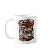 Grappige Franse Bulldog Coffee Mug Zijdelingse Bli