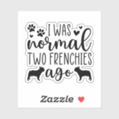 Grappige Franse Bulldog eigenaren en geliefden Sticker (Vel)