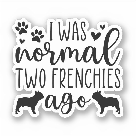 Grappige Franse Bulldog eigenaren en geliefden Sticker (Voorkant)