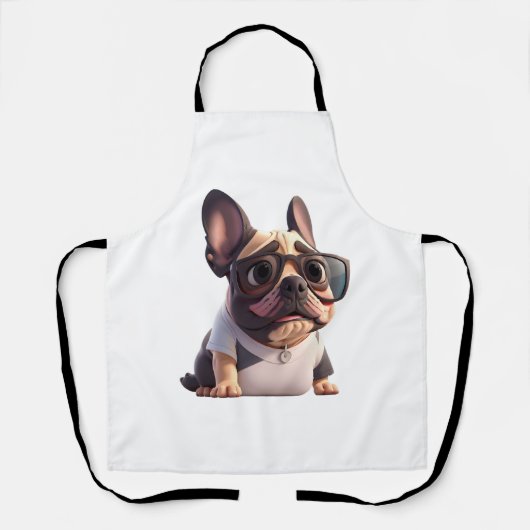 Grappige Franse Bulldog! Essential T-shirt Schort (Voorkant)