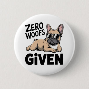 Grappige Franse Bulldog Franse Liefhebber Antisoci Ronde Button 5,7 Cm