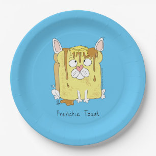 Grappige Franse Bulldog Frenchie Cute Hond Cartoon Papieren Bordje