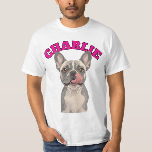 Grappige Franse Bulldog Frenchie Neus Likken Kunst T-shirt