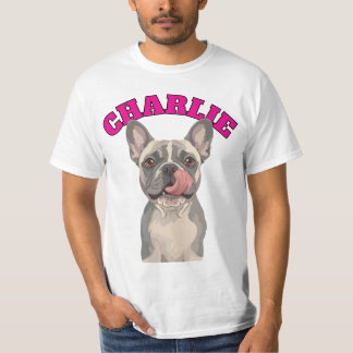 Grappige Franse Bulldog Frenchie Neus Likken Kunst T-shirt