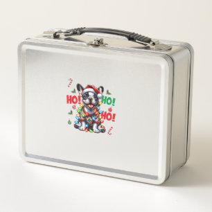 Grappige Franse Bulldog HO HO HO Kerstman Hoed