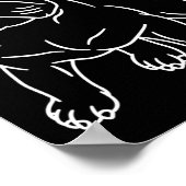 Grappige Franse Bulldog hond Puppy Kerstboom Xmas Poster (Hoek)