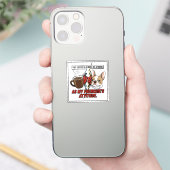 Grappige Franse Bulldog Houding vs Koffie Comic St Sticker (Telefoon)