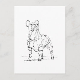Grappige Franse Bulldog – Ik denk aan je Briefkaart