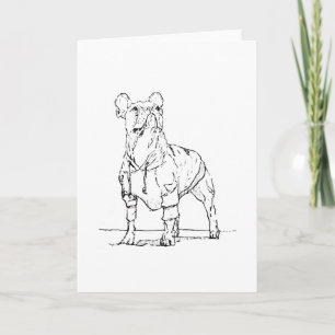 Grappige Franse Bulldog –  Ik denk aan je Kaart