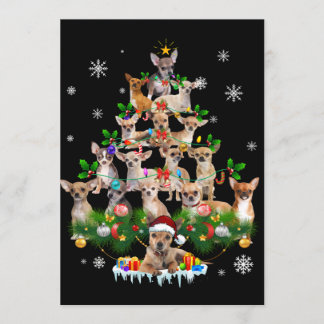 Grappige Franse Bulldog Kerstboom Kaart