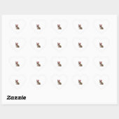 Grappige Franse Bulldog Kerstman Hoed Rendier Hart Sticker (Vel)