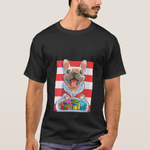 Grappige Franse Bulldog Kerstman Kerstmis Xmas Ca T-shirt
