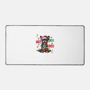 Grappige Franse Bulldog Kerstmis Santa Hat Lights  Bureaumat