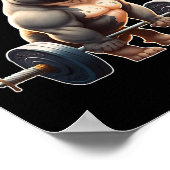 Grappige Franse Bulldog Krachttraining Gym Franse Poster (Hoek)
