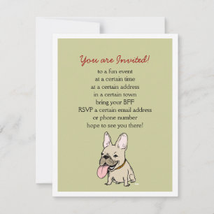 Grappige Franse Bulldog met Aangepaste Tekst Kaart