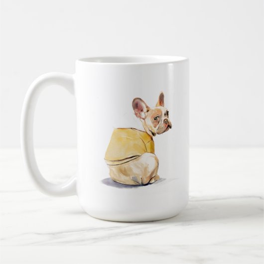 Grappige Franse Bulldog Mok – Frenchie Koffiemok (Links)