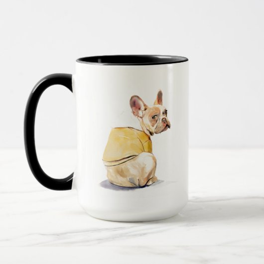 Grappige Franse Bulldog Mok – Frenchie Koffiemok (Links)