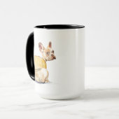 Grappige Franse Bulldog Mok – Frenchie Koffiemok (Voorkant links)