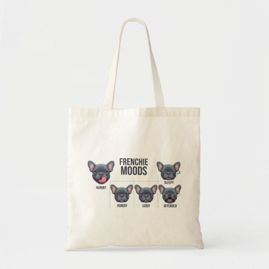 Grappige Franse Bulldog-ontwerpen Tote Bag (Voorkant)