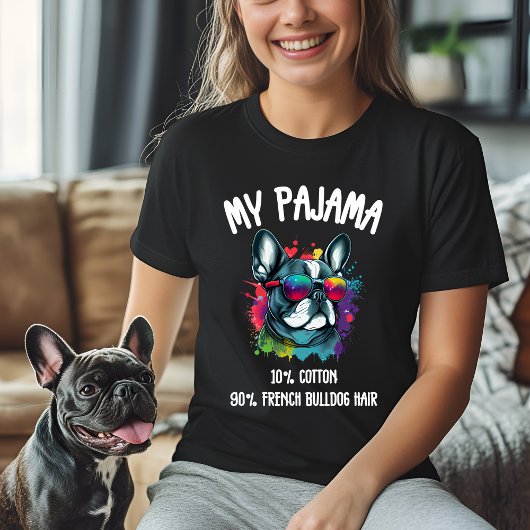 Grappige Franse Bulldog Pajama T-shirt