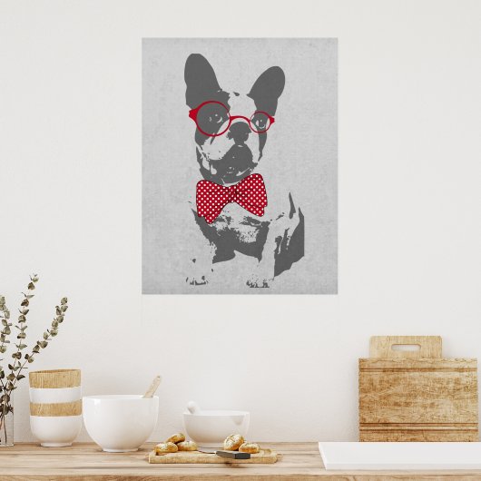  Grappige Franse Bulldog Poster (Keuken)