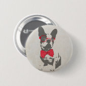 Grappige Franse Bulldog Ronde Button 5,7 Cm (Voorkant /achterkant)