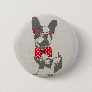 Grappige Franse Bulldog Ronde Button 5,7 Cm