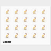 Grappige Franse Bulldog Ronde Sticker (Vel)