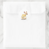 Grappige Franse Bulldog Ronde Sticker (Tas)