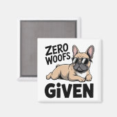 Grappige Franse Bulldog Sarcastische Hond Moeder H Magneet (Voorkant / Achterkant)