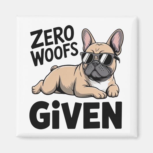 Grappige Franse Bulldog Sarcastische Hond Moeder H Magneet (Voorkant)