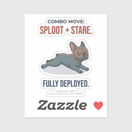 Grappige Franse Bulldog Scheet Flits Hond Humor Ca Sticker (Vel)