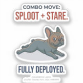Grappige Franse Bulldog Scheet Flits Hond Humor Ca Sticker (Voorkant)