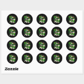 Grappige Franse Bulldog St. Patricks Ronde Sticker (Vel)