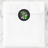 Grappige Franse Bulldog St. Patricks Ronde Sticker (Tas)