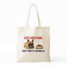 Grappige Franse Bulldog Tote Tas voor Hondenmoeder