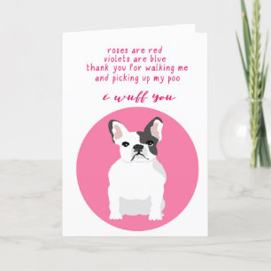 Grappige Franse Bulldog Valentijnskaart Feestdagen Kaart
