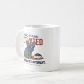 Grappige Franse Bulldog Voedsel Starende Geactivee Koffiemok (Voorkant links)
