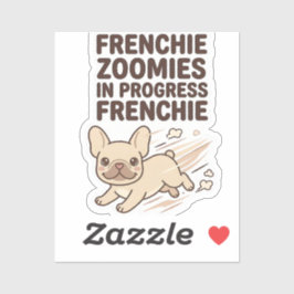 Grappige Franse Bulldog Zoomies Aan De Gang Sticker