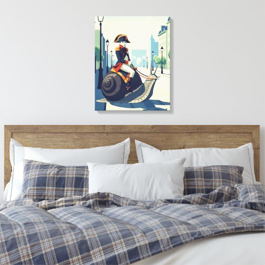 Grappige Franse Canvas Afdruk (Insitu (Slaapkamer))