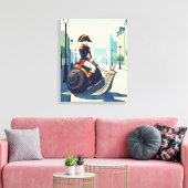 Grappige Franse Canvas Afdruk (Insitu (Woonkamer))