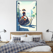 Grappige Franse Canvas Afdruk (Insitu (Slaapkamer))