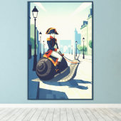 Grappige Franse Canvas Afdruk (Insitu (Houten vloer))