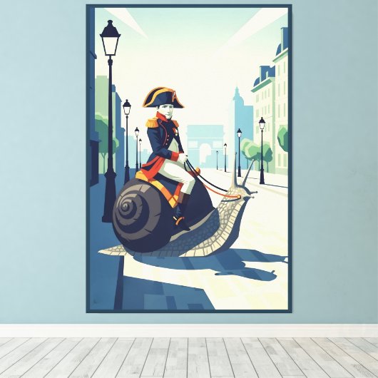 Grappige Franse Canvas Afdruk (Insitu (Houten vloer))