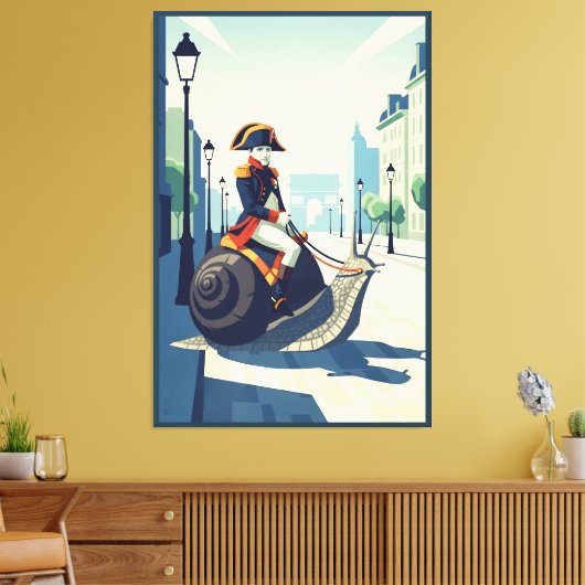 Grappige Franse Canvas Afdruk (Insitu (Woonkamer))